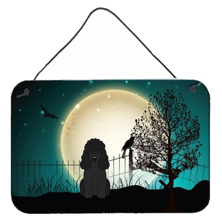 Carolines Treasures Halloween Scary Poodle Black Wall or Door Hanging Prints BB2261DS812